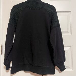 Time and Tru Black Mock Turtleneck Sweater